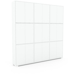 Aktenschrank Weiß - Flexibler Büroschrank: Türen in Weiß - Hochwertige Materialien - 226 x 234 x 34 cm, Modular