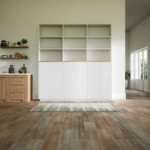 Aktenschrank Weiß - Flexibler Büroschrank: Türen in Weiß - Hochwertige Materialien - 226 x 238 x 34 cm, Modular