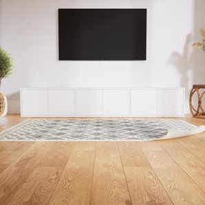 Aktenschrank Weiß - Flexibler Büroschrank: Türen in Weiß - Hochwertige Materialien - 226 x 40 x 47 cm, Modular