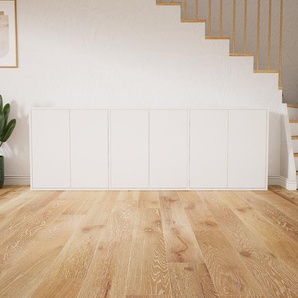 Aktenschrank Weiß - Flexibler Büroschrank: Türen in Weiß - Hochwertige Materialien - 226 x 79 x 34 cm, Modular