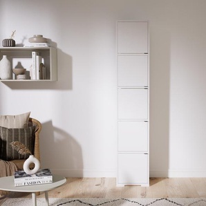 Aktenschrank Weiß - Flexibler Büroschrank: Türen in Weiß - Hochwertige Materialien - 41 x 196 x 34 cm, Modular