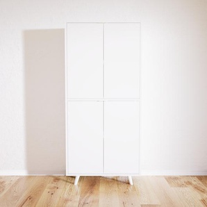 Aktenschrank Weiß - Flexibler Büroschrank: Türen in Weiß - Hochwertige Materialien - 77 x 168 x 34 cm, Modular