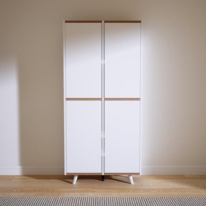 Aktenschrank Weiß - Flexibler Büroschrank: Türen in Weiß - Hochwertige Materialien - 79 x 168 x 34 cm, Modular