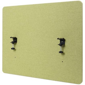 Akustik-Tischtrennwand HWC-G75, Büro-Sichtschutz Schreibtisch Pinnwand, Doppelwandig Stoff/Textil