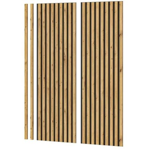 Akustikpaneel 2er Set - holzfarben - Materialmix - 40 cm - 120 cm - cm 2,0 | Möbel Kraft