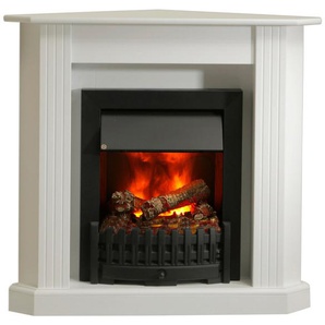 Elektrokamin ALBERO Louisiana Elektrokaminöfen weiß (brillantweiß) Elektrokamine Heizung, 10002000 W, 3D Flammeffekt, Schenkelmaß 72 cm, Fernbedienung