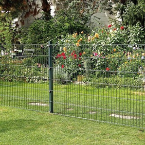 Alberts Doppelstabmatten-Grundset 10 m 250 x 143 cm 6/5/6 grün GLO692454235