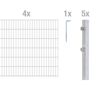 Alberts Doppelstabmatten-Grundset 10 m 250 x 163 cm 6/5/6 feuerzverzinkt GLO692454229