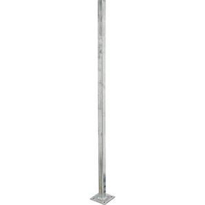 ALBERTS Zaunpfosten Universal zum Aufschrauben, Länge 1020 mm, Pfosten 30 x 30 mm grau (feuerverzinkt) Zaunpfosten