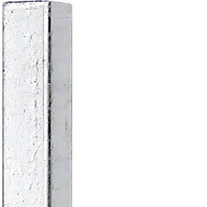 ALBERTS Zaunpfosten zum Aufschrauben, Länge 1150 mm, Pfosten 30 x 30 mm grau (feuerverzinkt) Zaunpfosten