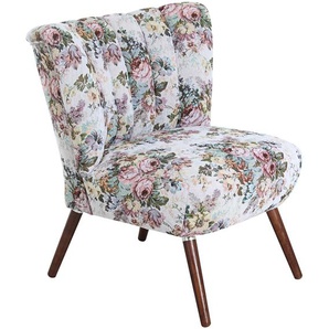 Alessandro Sessel Flachgewebe Rose Buche Nussbaumfarben