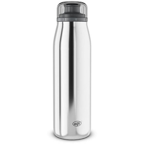 Alfi Isolierflasche ISO Bottle, Edelstahl, Metall, 0,5 L, BPA-frei, Schraubverschluss, hält warm, kalt, bruchsicher, rostfrei, schadstofffrei, doppelwandig, lebensmittelecht, Vakuum, 100% dicht, abnehmbarer Deckel, Kaffee & Tee, Kannen, Thermoskannen