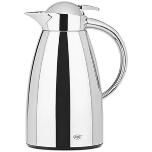 Alfi Isolierkanne Signo, Metall, 1 L, Ausgießer, lebensmittelecht, Vakuum, Glaskolben, hält warm, kalt, schadstofffrei, Kaffee & Tee, Kannen,