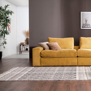 alina Big-Sofa Sandy, 296 cm breit und 123 cm tief, in modernem Cordstoff