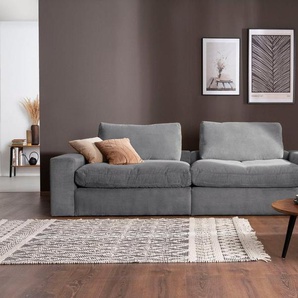 alina Big-Sofa Sandy, mit losen Sitz und Rückenkissen, in modernem Cordstoff