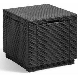 Allibert - Hocker mit Stauraum Cube Graphitgrau 213816 Keter