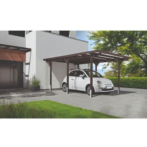 Alpholz Einzelcarport Sizilien aus Holz in Schwarz Schwarz