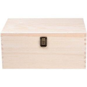 Alsino Holzbox mit Deckel Holzkiste Aufbewahrungsbox Deko Holz-Kiste Naturholz Unbehandelt