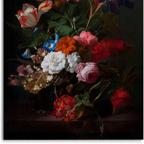 Alu-Dibond-Druck PLATINUM Blumen Bilder Gr. B/H/T: 100 cm x 140 cm x 1,8 cm, schwarz Metallbilder