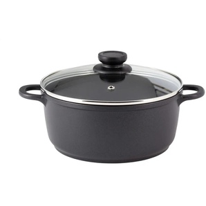 KHG Alugusstopf 16 cm | schwarz | Aluminium-Guss | 7,6 cm | 16.0 |