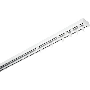 Aluminium-Vorhangschienen-Set Lara 2-Lauf Weiß