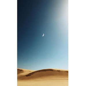 Aluminiumbild, Blau, Sand, Dunkelblau, Beige, Hellbraun, Blaugrau, Metall, Kunststoff, 70x118 cm, einfache und schnelle Anbringung, Bilder, Metallbilder