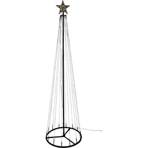 AM Design LED Baum Weihnachtsdeko aussen, LED fest integriert, warmweiß - kaltweiß, mit 8 verschiedenen Lichtmodi, Weihnachtsbeleuchtung