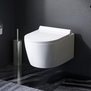 Am.pm - Spülrandloses wc Toilette für Gäste-WC Hänge-WC FlashClean aus Keramik Wand-WC X-Joy s Spülrandloses Wand-WC mit Softclosing-Sitzabdeckung