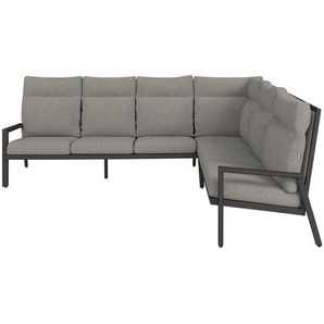 Amatio Loungegarnitur, Anthrazit, Grau, Metall, Textil, 3-teilig, Füllung: Schaumstoff,Polyester, 267x207 cm, Loungemöbel, Loungemöbel-Sets