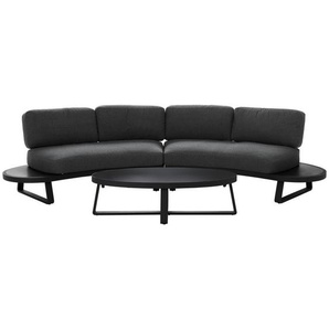 Amatio Loungegarnitur, Anthrazit, Metall, Textil, Füllung: Schaumstoff, Vlies, 190x98x63.5 cm, Loungemöbel, Loungemöbel-Sets