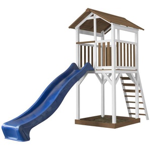 Ambia Garden Axi, Blau, Braun, Weiß, Holz, Zeder, 111.20x241.90x349 cm, Fsc, EN 71, Outdoor Spielzeug, Spieltürme