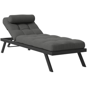 Ambia Garden Garten-Relaxliege, Grau, Metall, Textil, 67x40x199 cm, Rückenlehne verstellbar, Gartenmöbel, Gartenliegen