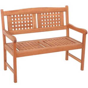 Ambia Garden Gartenbank Lima , Natur , Holz , Eukalyptusholz , vollmassiv , 2-Sitzer , 108x90x58 cm , FSC MIX , Gartenmöbel, Gartenbänke
