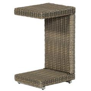 Ambia Garden Gartenbeistelltisch Andalusia , Grau , Metall, Kunststoff , 33x64x42 cm , Freizeit, Campingzubehör, Campingtische