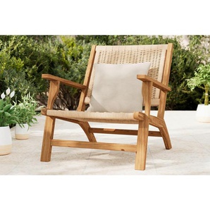 Ambia Garden Gartensessel, Akazie, Beige, Holz, Akazie, 66x76x80 cm, Gartenmöbel, Gartenstühle, Gartenstühle