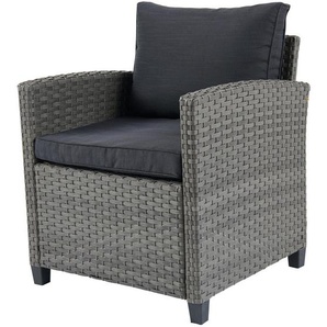 Ambia Garden Gartensessel, Grau, Metall, Kunststoff, Textil, eckig, 65x67x73 cm, Gartenmöbel, Gartenstühle, Gartenstühle