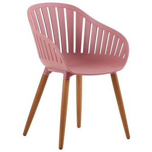 Ambia Garden Gartensessel, Natur, Rosa, Kunststoff, Eukalyptusholz, Hartholz, konisch, 54x80x55 cm, Fsc, Bsci, Typenauswahl, regenabweisend,