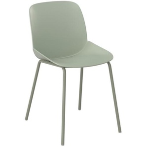 Ambia Garden Gartenstuhl, Grün, Metall, Kunststoff, Rundrohr, 45.5x80.5x57 cm, Gartenmöbel, Gartenstühle, Gartenstühle