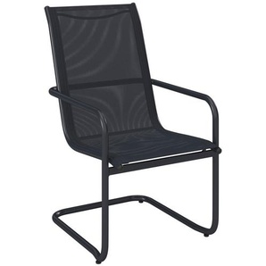 Ambia Garden Gartenstuhl Torino, Grau, Metall, Kunststoff, U-Form, 56x98x66 cm, wetterfest, lichtecht, Stühle