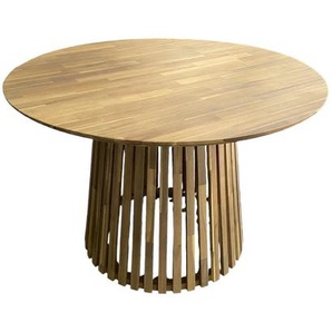 Ambia Garden Gartentisch, Akazie, Holz, Akazie, Schichtholz, teilmassiv, rund, rund, 110x75x110 cm, Gartenmöbel, Gartentische, Gartentische