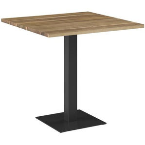 Ambia Garden Gartentisch, Akazie, Holz, Metall, Akazie, vollmassiv, rechteckig, 80x80x76 cm, FSC 100%, wetterfest, Gartenmöbel, Gartentische,