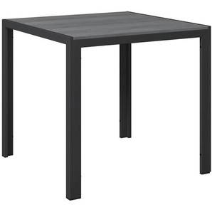 Ambia Garden Gartentisch, Grau, Dunkelgrau, Metall, Kunststoff, quadratisch, eckig, 90x74x90 cm, Gartenmöbel, Gartentische, Gartentische