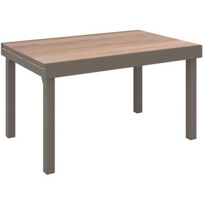 Ambia Garden Gartentisch mit Auszug, Braun, Metall, Kunststoff, rechteckig, eckig, 135x270x75 cm, ausziehbar, Gartenmöbel, Gartentische, Gartentische