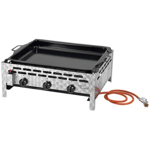 Ambia Garden Gastrobräter, Schwarz, Silber, Metall, 52.5x29.0x64.5 cm, Piezozündung, Grills, Gasgrills