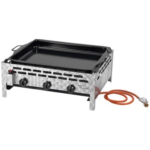 Ambia Garden Gastrobräter, Schwarz, Silber, Metall, 52.5x29.0x64.5 cm, Piezozündung, Grills & Outdoor-Küchen, Gasgrills