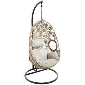 Ambia Garden Hängesessel , Beige , Kunststoff , 80x180x80 cm , Gartenmöbel, Hängesessel