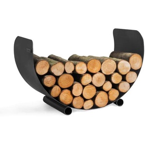 Ambia Garden Kaminholzregal, Schwarz, Metall, 70x45 cm, Kleinmöbel, Kamine & Zubehör, Holzkörbe & Zubehör