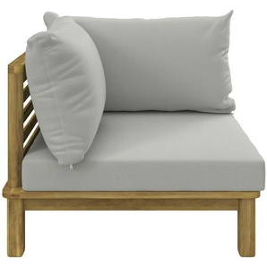 Ambia Garden Loungeeckteil, Akazie, Greige, Holz, Akazie, Schichtholz, teilmassiv, Füllung: Polyester, 75x59x75 cm, erweiterbar, Loungemöbel