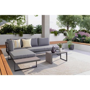 Ambia Garden Loungegarnitur, Grau, Metall, Kunststoff, Textil, Füllung: Schaumstoff,Polyester, 252x182 cm, Loungemöbel, Loungemöbel-Sets