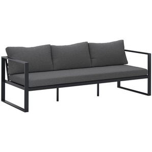 Ambia Garden Loungesofa, Anthrazit, Metall, Textil, 3-Sitzer, 198x63x76 cm, Loungemöbel, Outdoorsofas